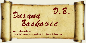 Dušana Bošković vizit kartica